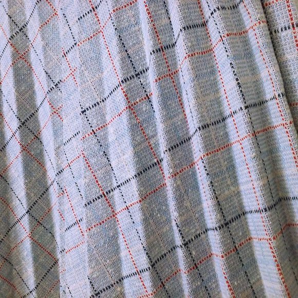 Vintage 70s KoKo Knits California Pleated Skirt (14) Plaid Checked Comfort Waist - Picture 7 of 10